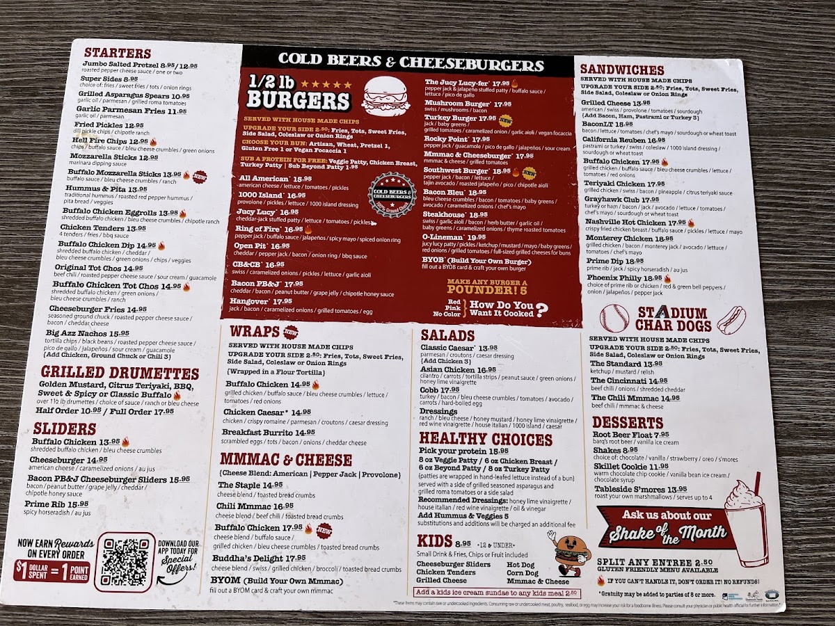Cold Beers & Cheeseburgers Photo Menu 1