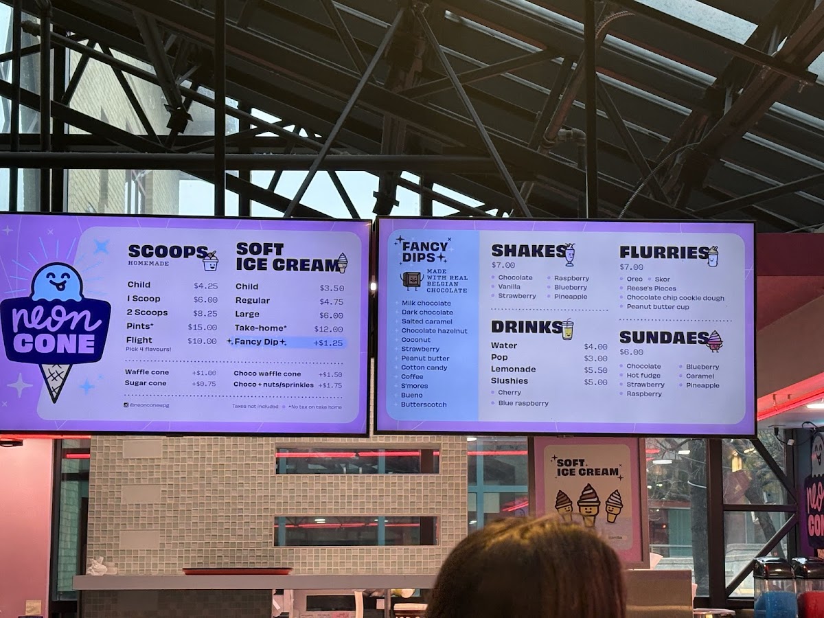 Neon Cone Photo Menu 2
