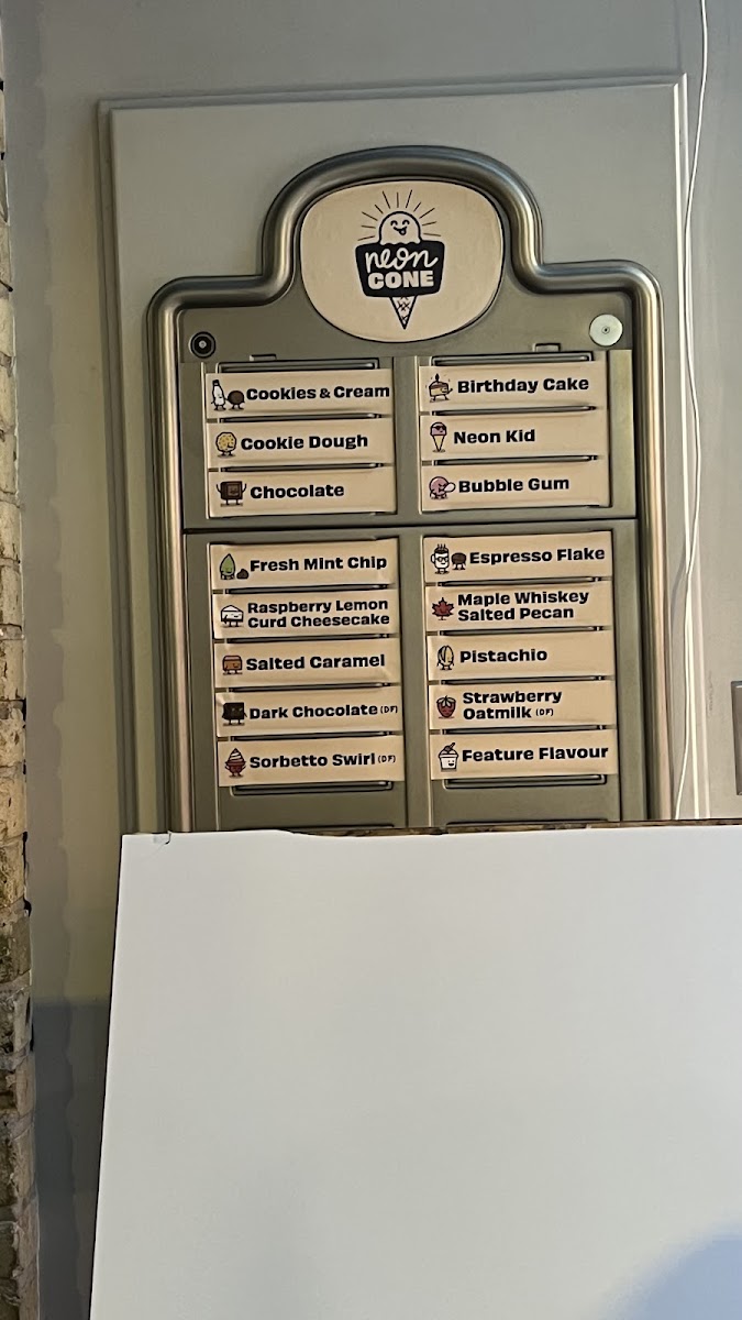 Neon Cone Photo Menu 3