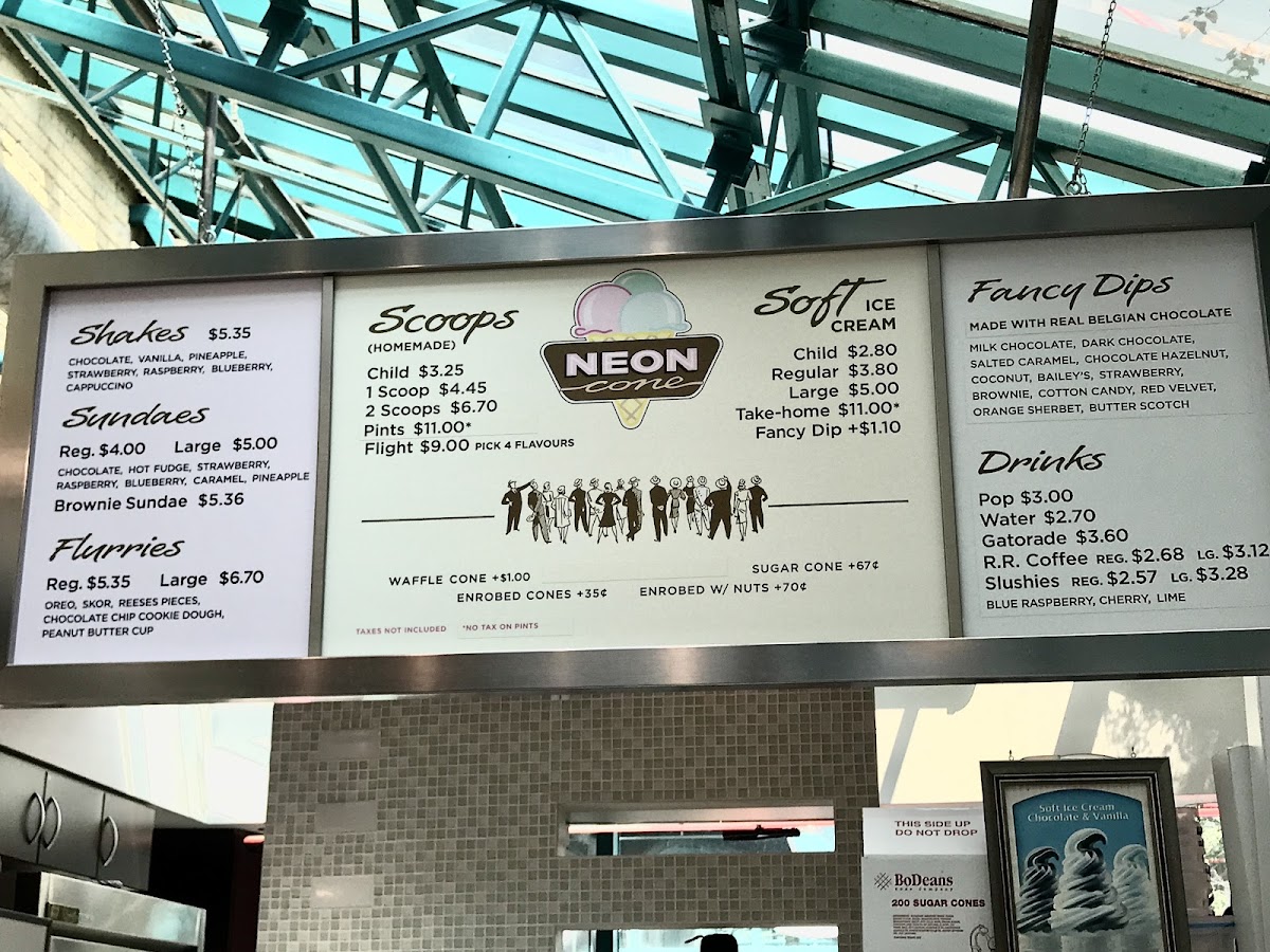 Neon Cone Photo Menu 4