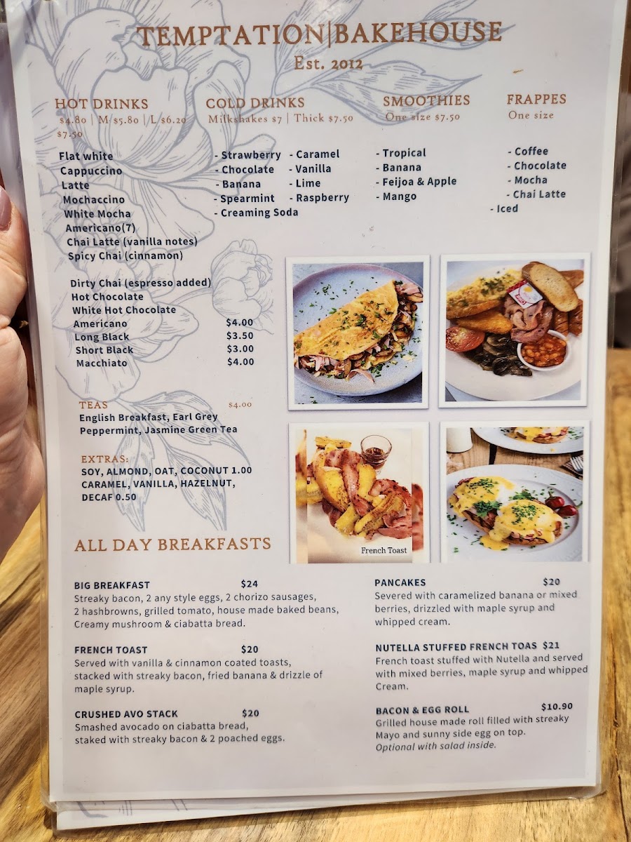 Temptation Bakehouse & Cafe Photo Menu 1