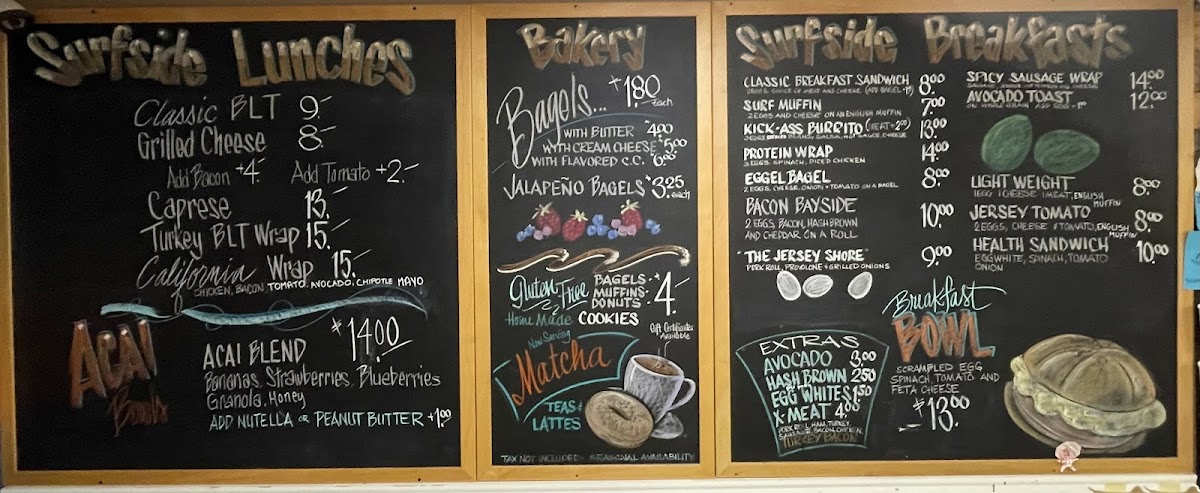 Surfside Coffee House Photo Menu 2