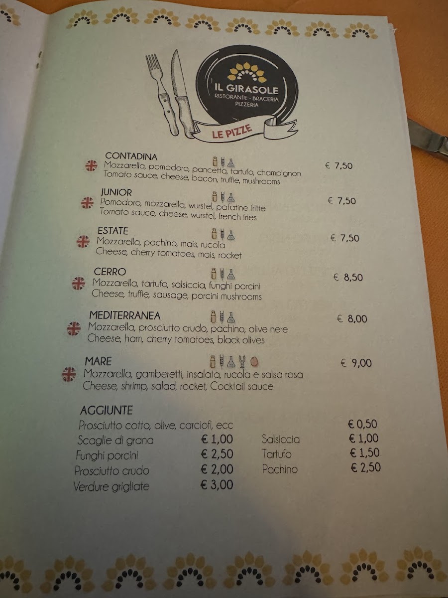 Ristorante Il Girasole Photo Menu 1