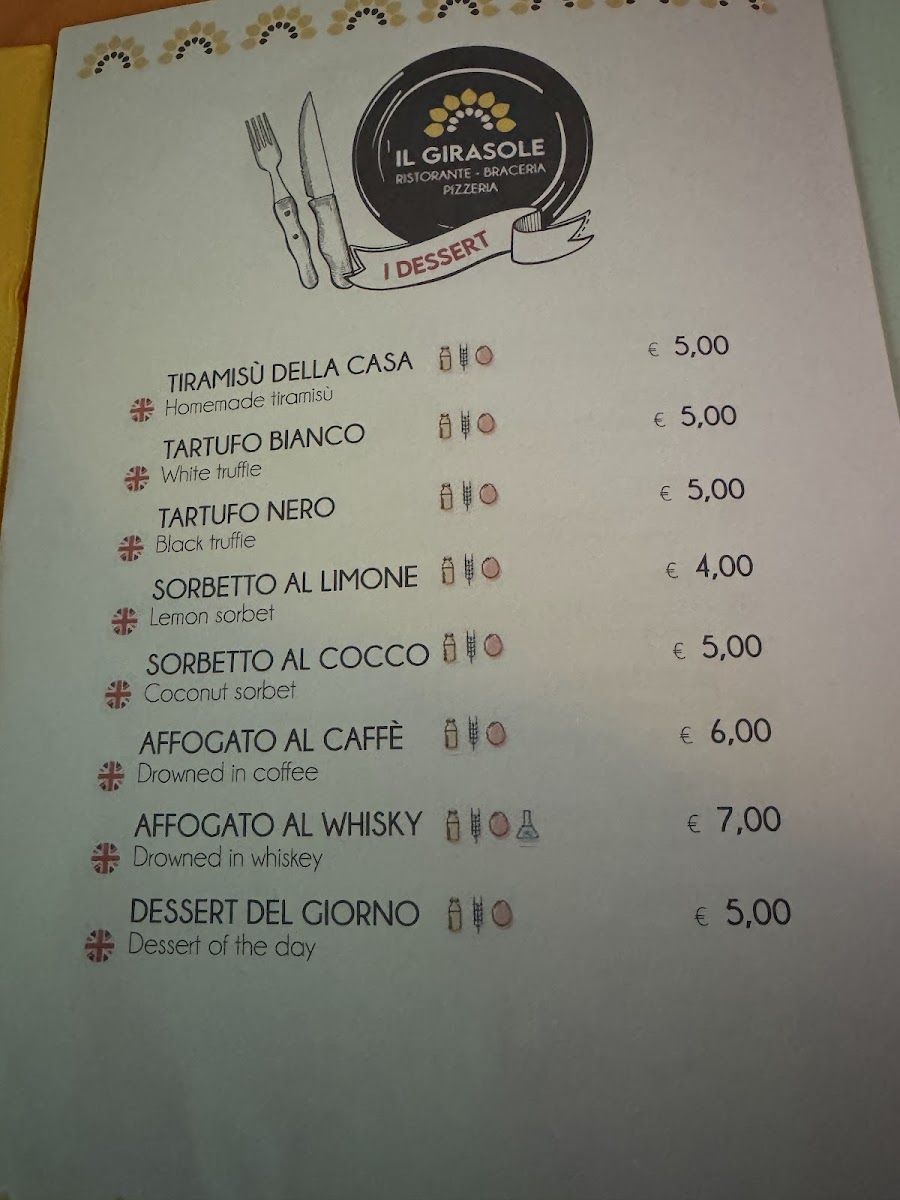 Ristorante Il Girasole Photo Menu 2