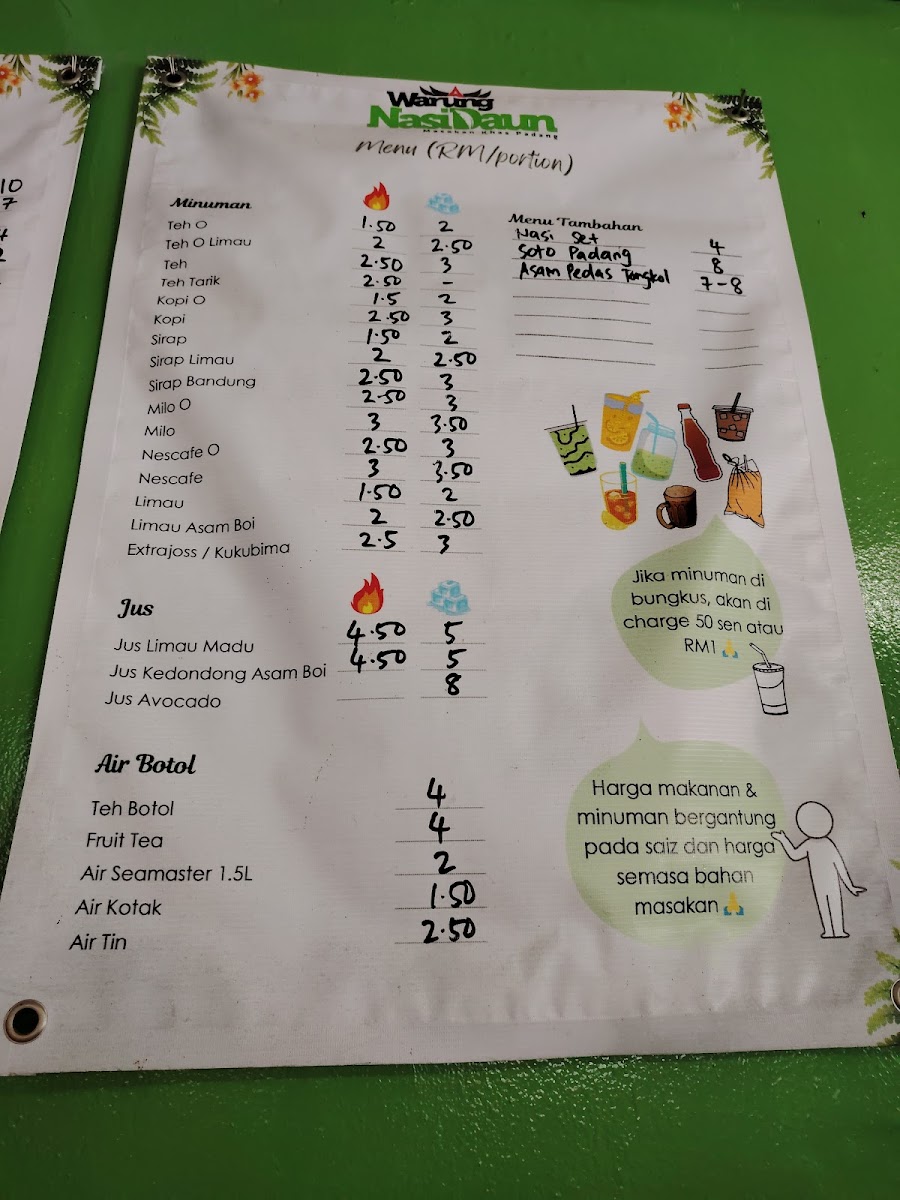 Warung Nasi Daun Masakan Padang Photo Menu 1
