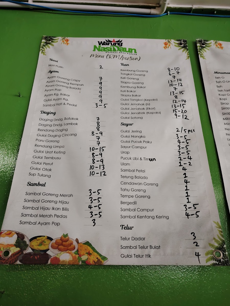 Warung Nasi Daun Masakan Padang Photo Menu 2