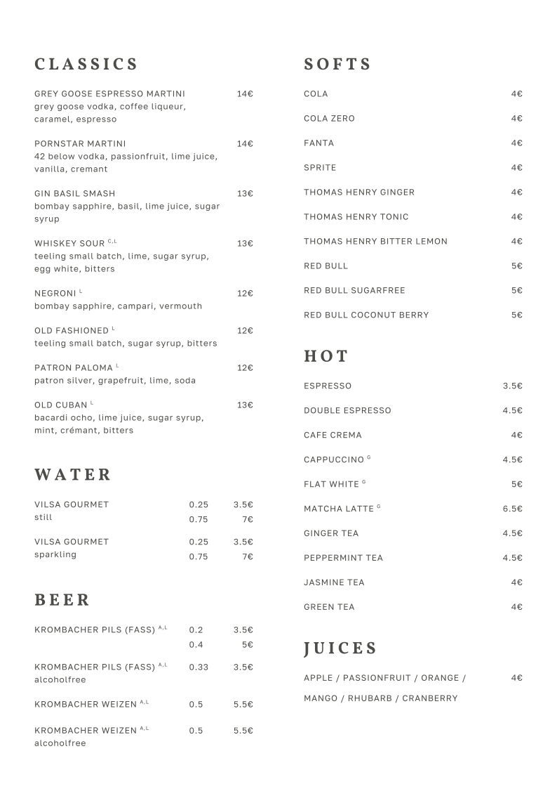 Alsterinsel – Restaurant & Eventlocation Photo Menu 1