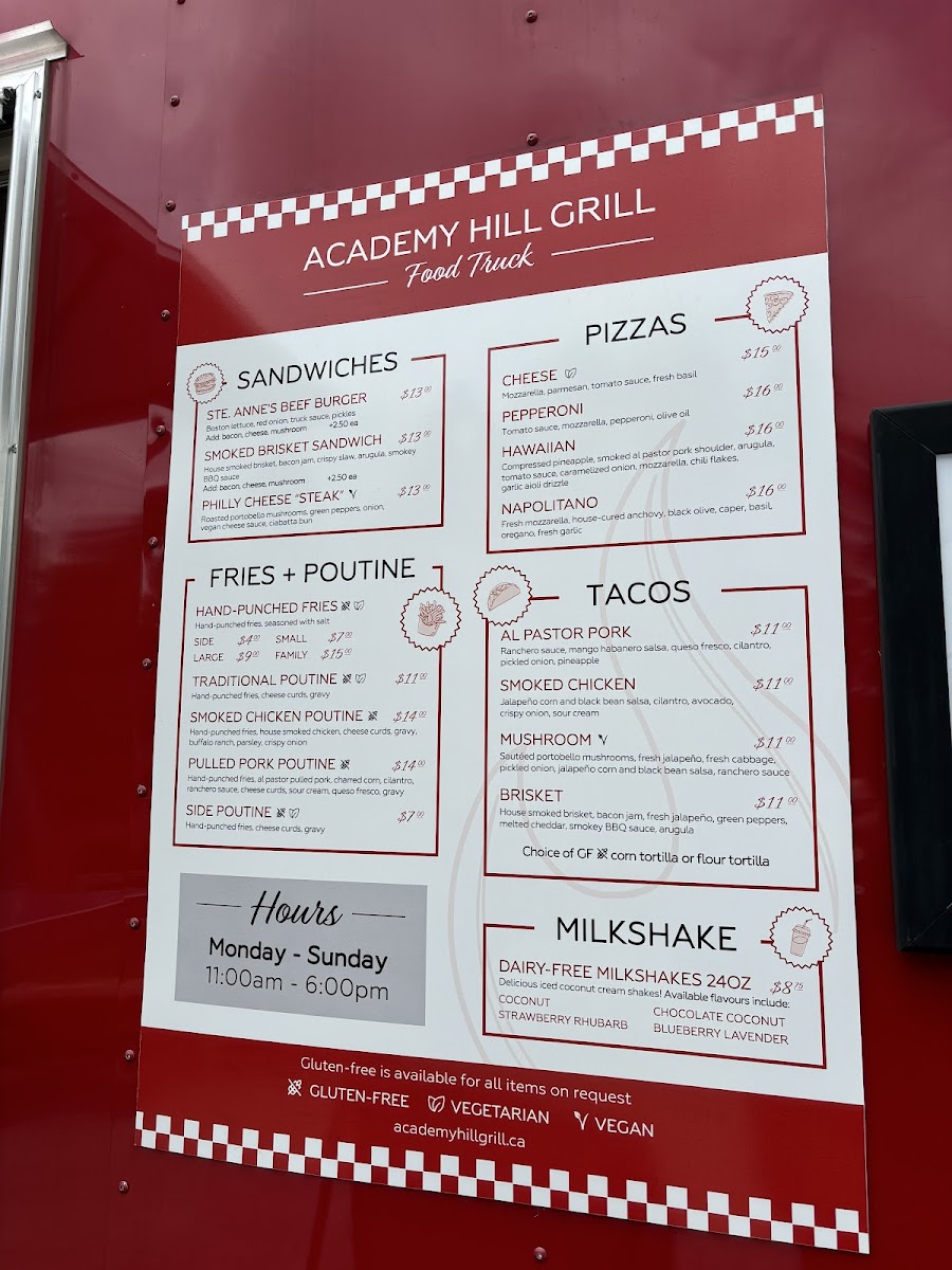 Academy Hill Grill Photo Menu 1