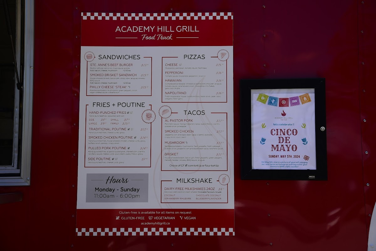 Academy Hill Grill Photo Menu 2