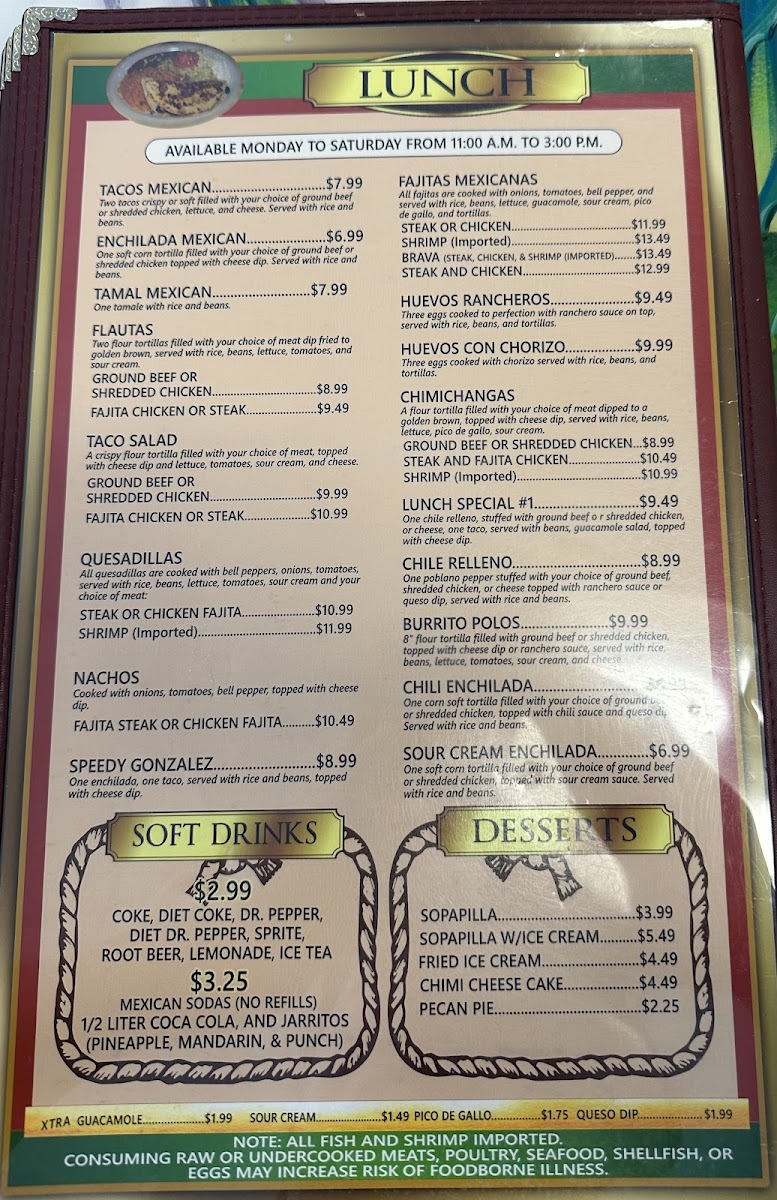 Polos Mexican restaurant Photo Menu 1