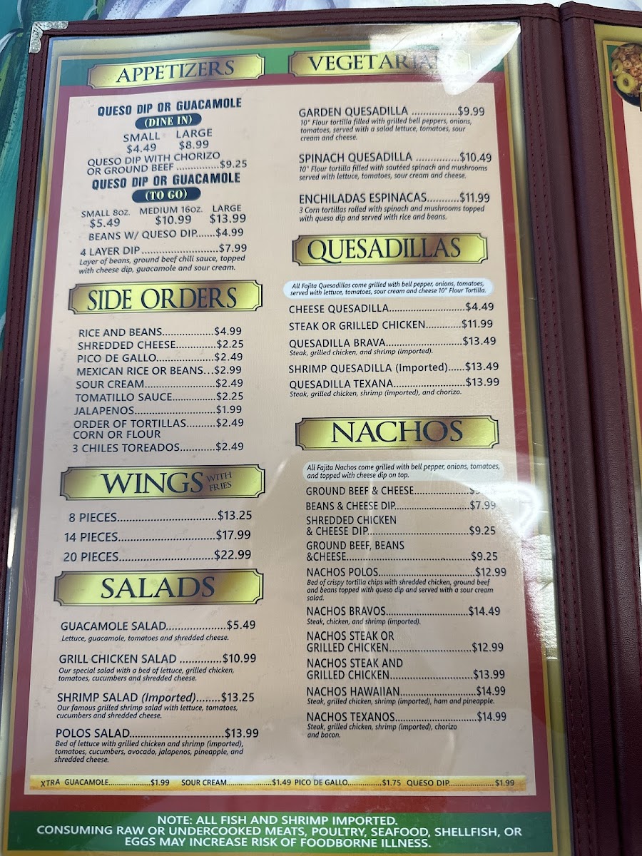 Polos Mexican restaurant Photo Menu 2