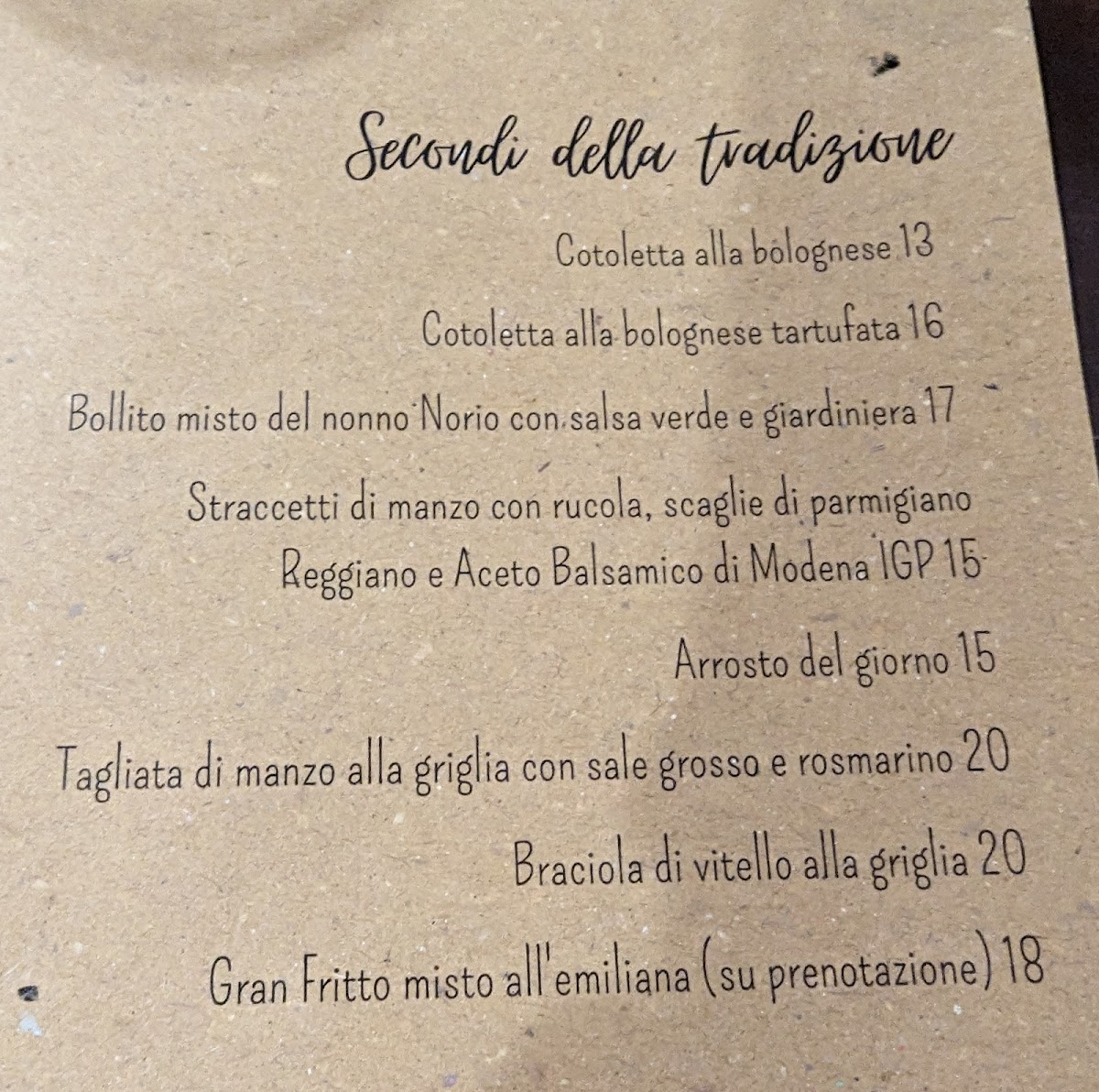 Trattoria Boni Photo Menu 3