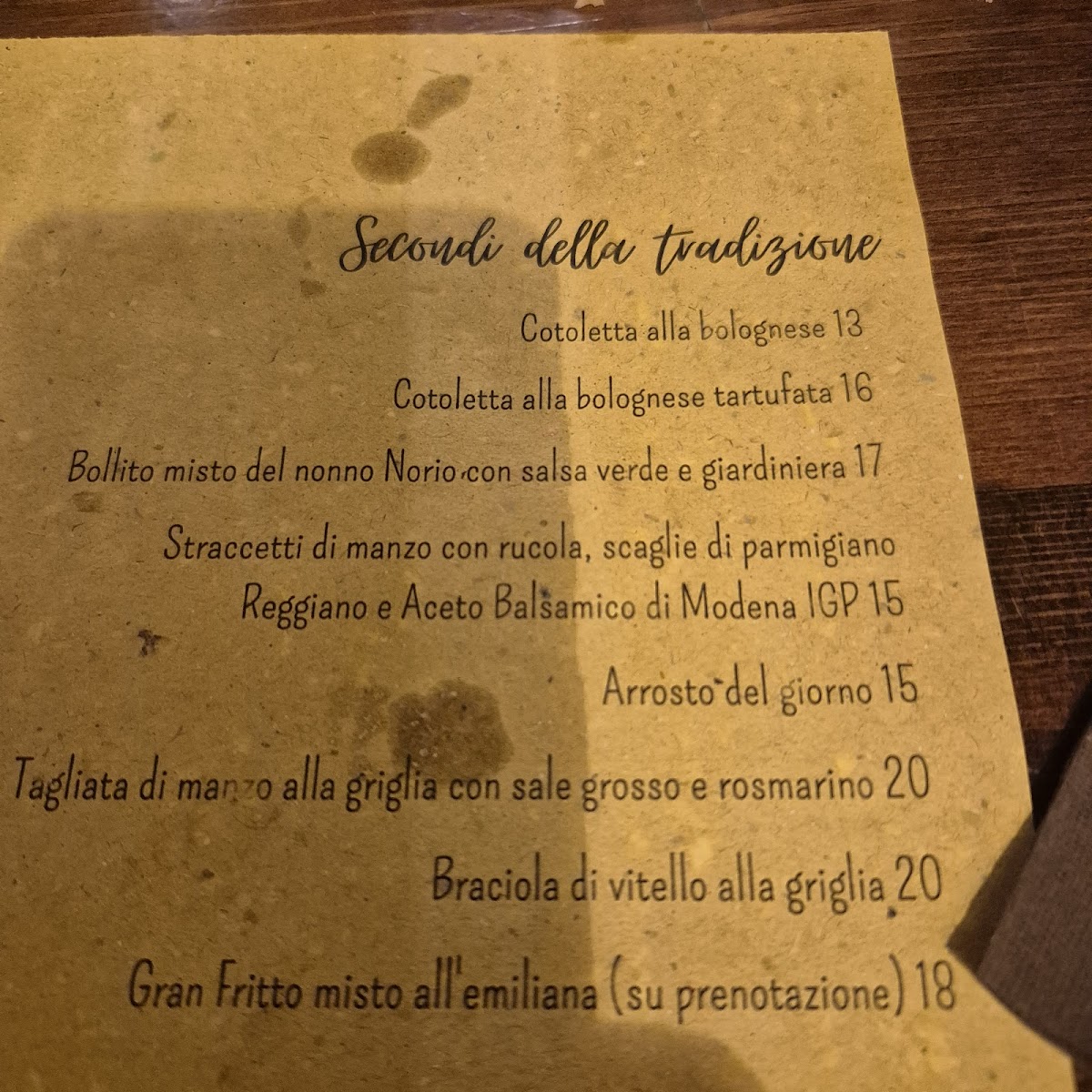 Trattoria Boni Photo Menu 5