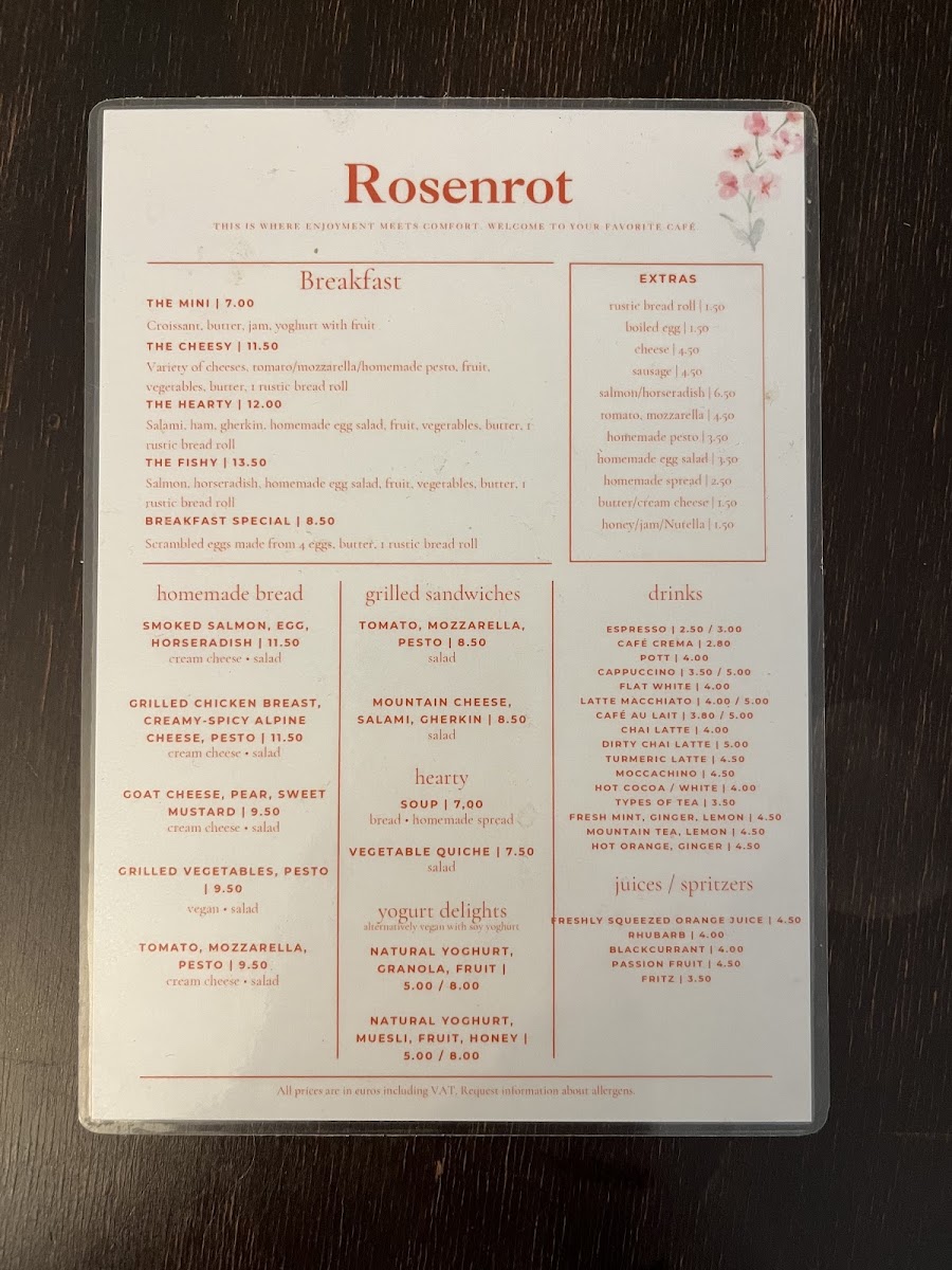 Café Rosenrot Photo Menu 2