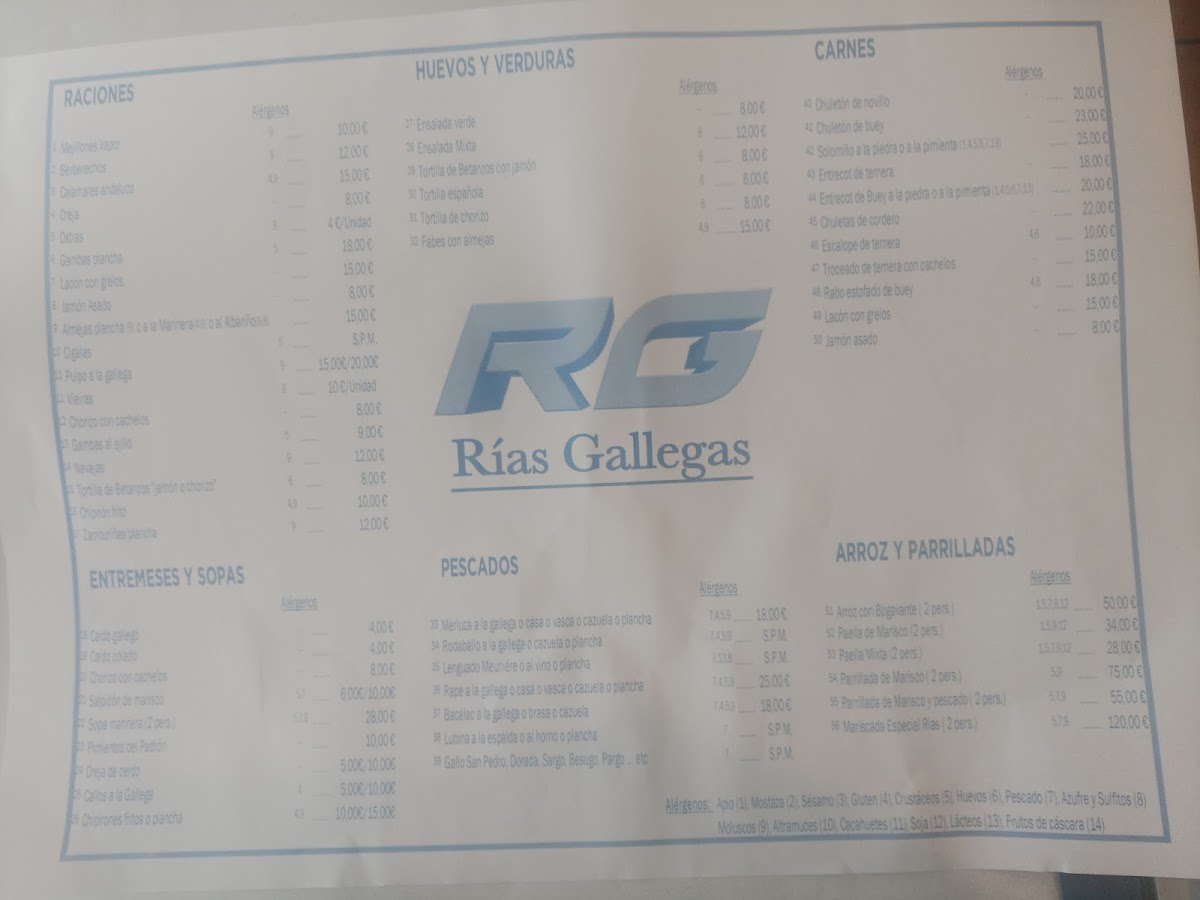 Rías Gallegas Photo Menu 3