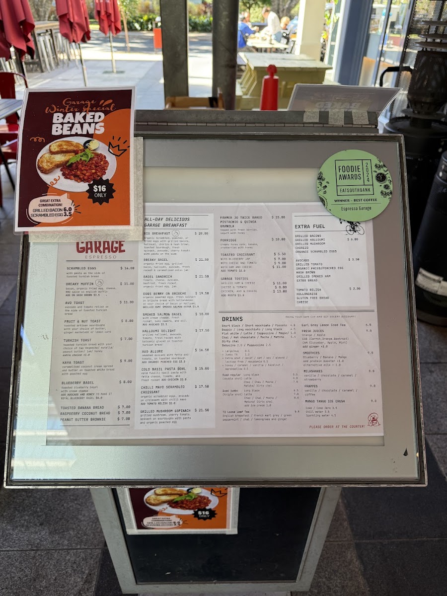 Espresso Garage Photo Menu 4
