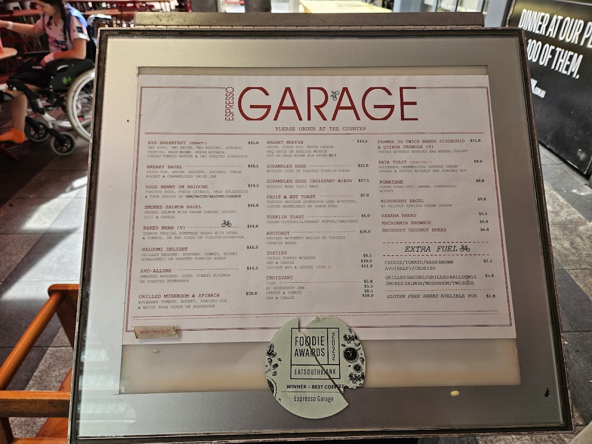Espresso Garage Photo Menu 5