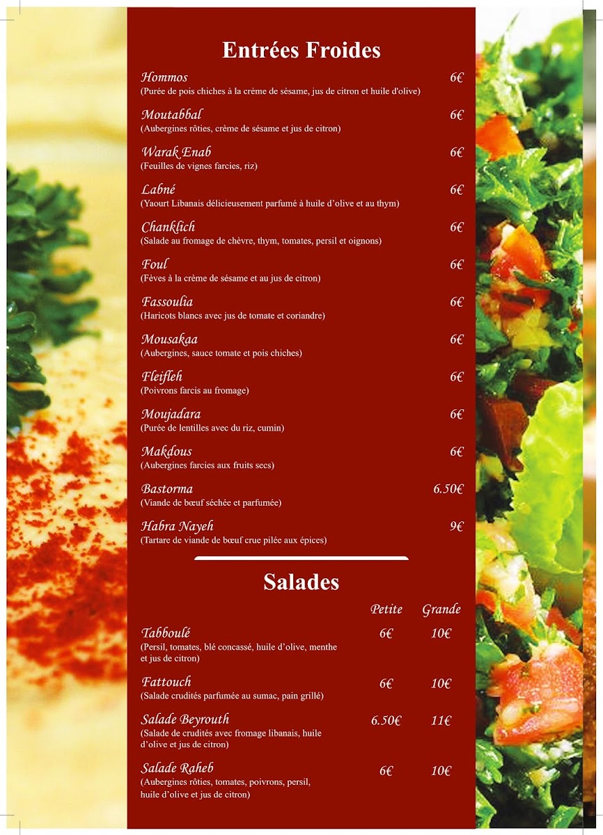 Mezze de Beyrouth Photo Menu 9