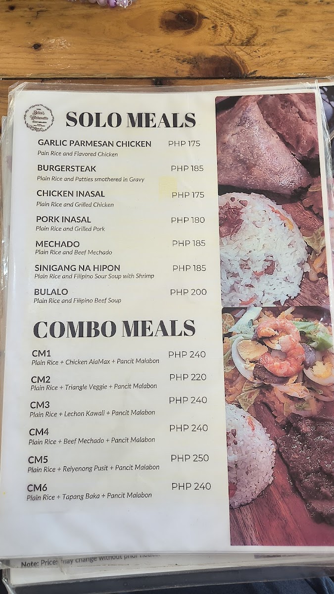 Belen's Kitchenette formerly Rosy's Pancit Malabon Photo Menu 10