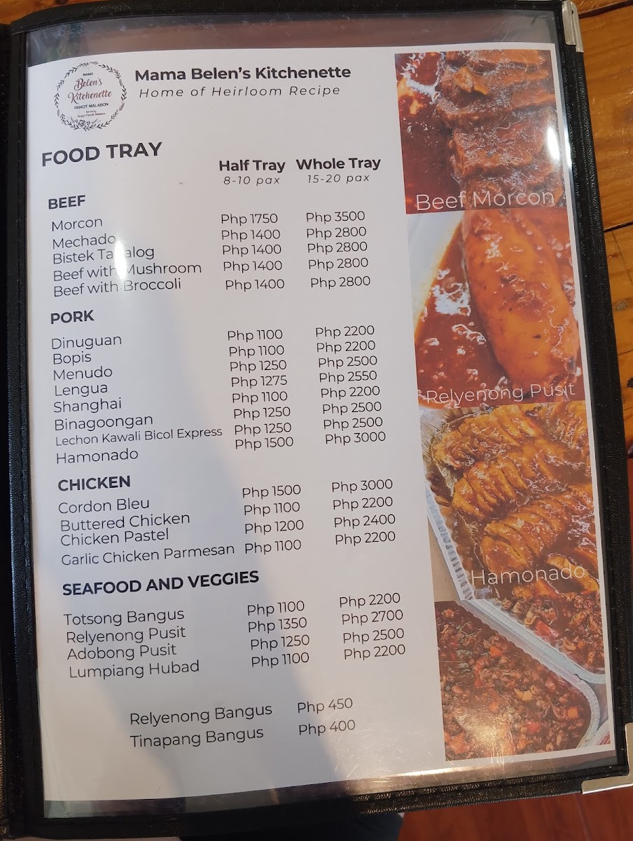 Belen's Kitchenette formerly Rosy's Pancit Malabon Photo Menu 3