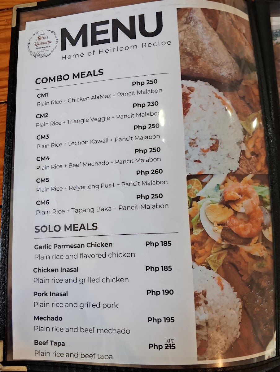 Belen's Kitchenette formerly Rosy's Pancit Malabon Photo Menu 7