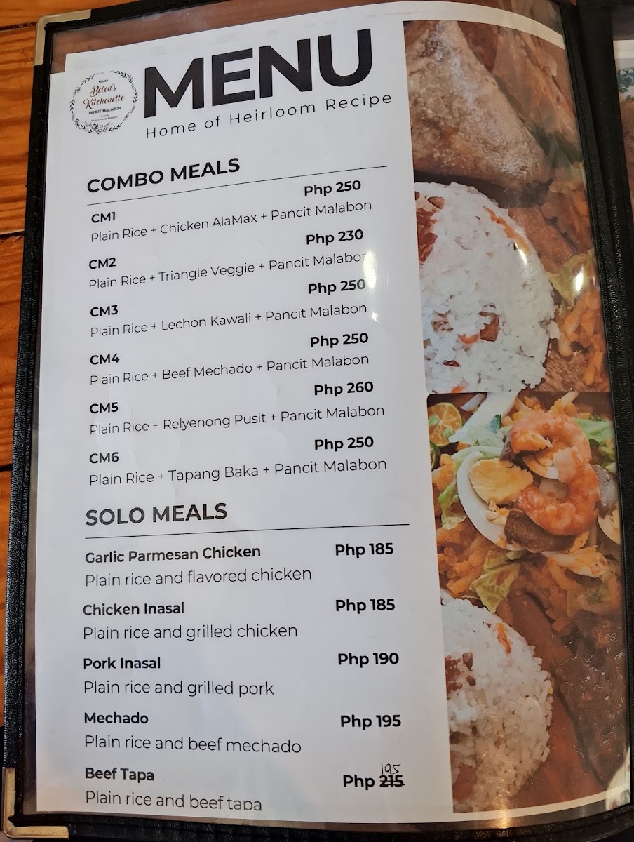 Belen's Kitchenette formerly Rosy's Pancit Malabon Photo Menu 8