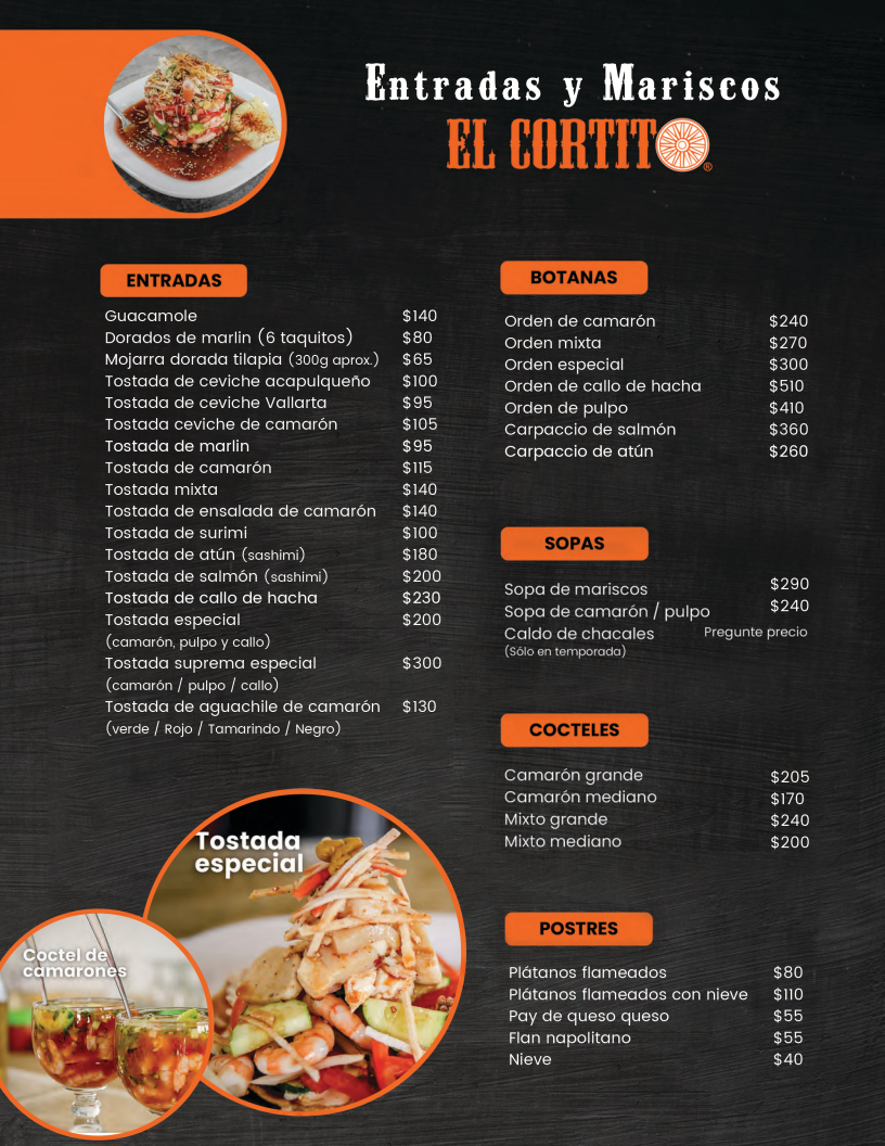 El Cortito Restaurante y Mariscos Photo Menu 4