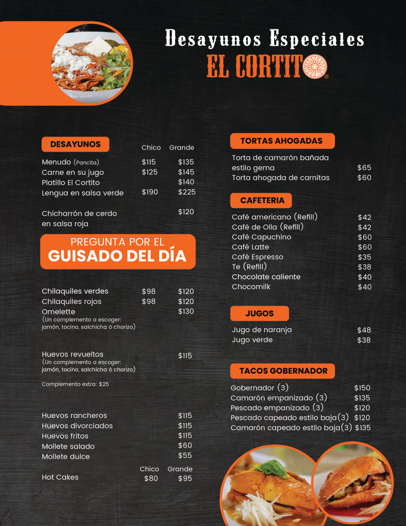 El Cortito Restaurante y Mariscos Photo Menu 5