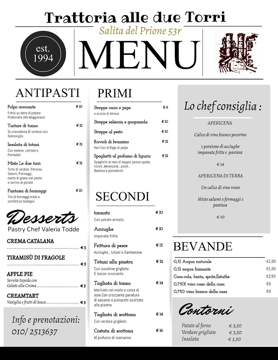 Trattoria Alle due Torri Photo Menu 4