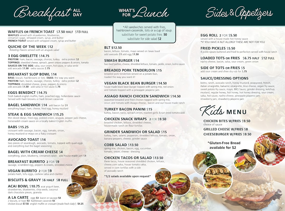 The Love Bug Cafe Photo Menu 1