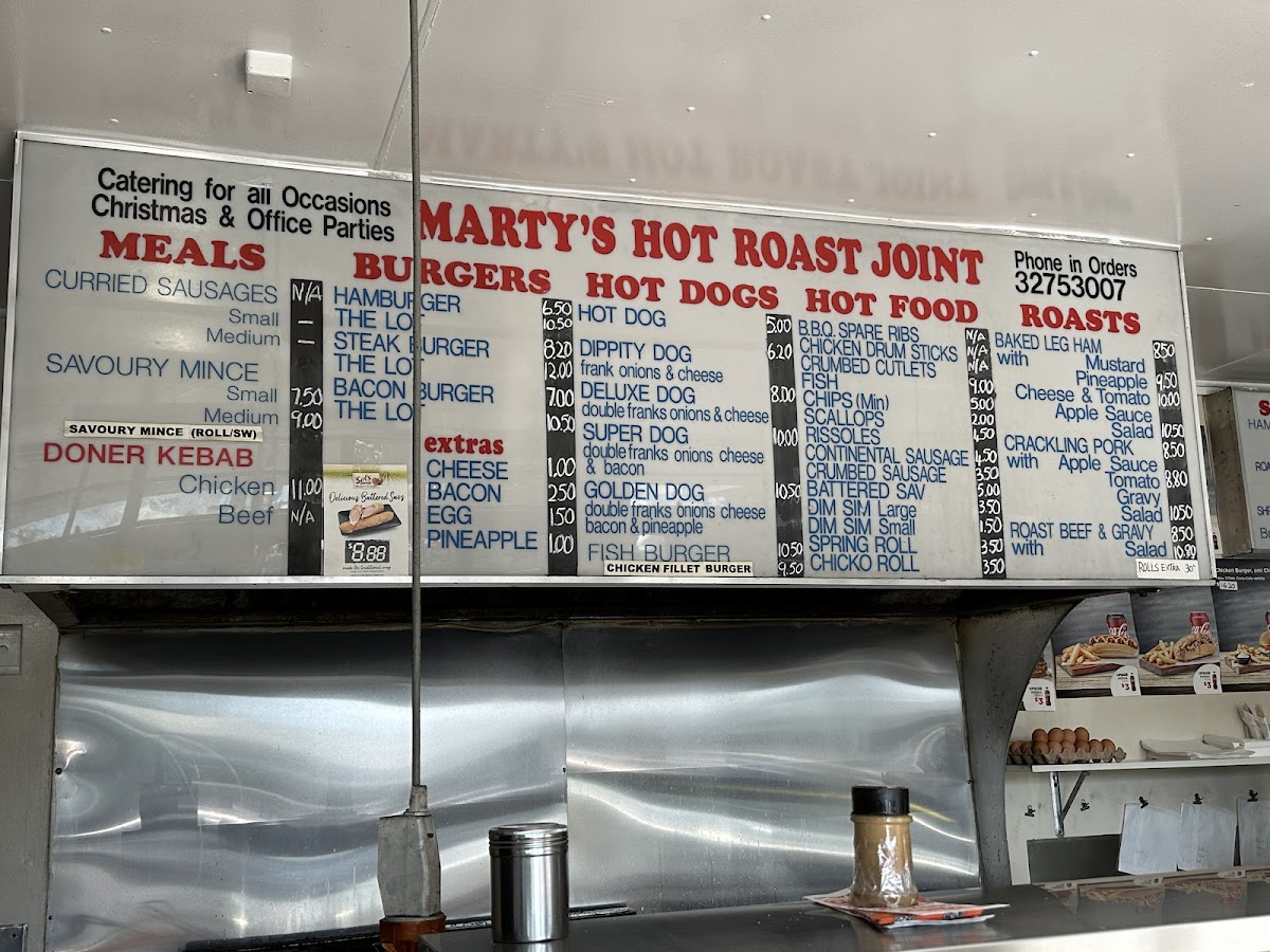 Marty's Roast Joint Photo Menu 2