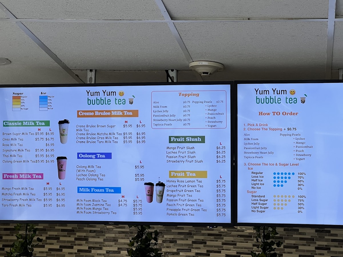 YumYum Bubble Tea Photo Menu 1