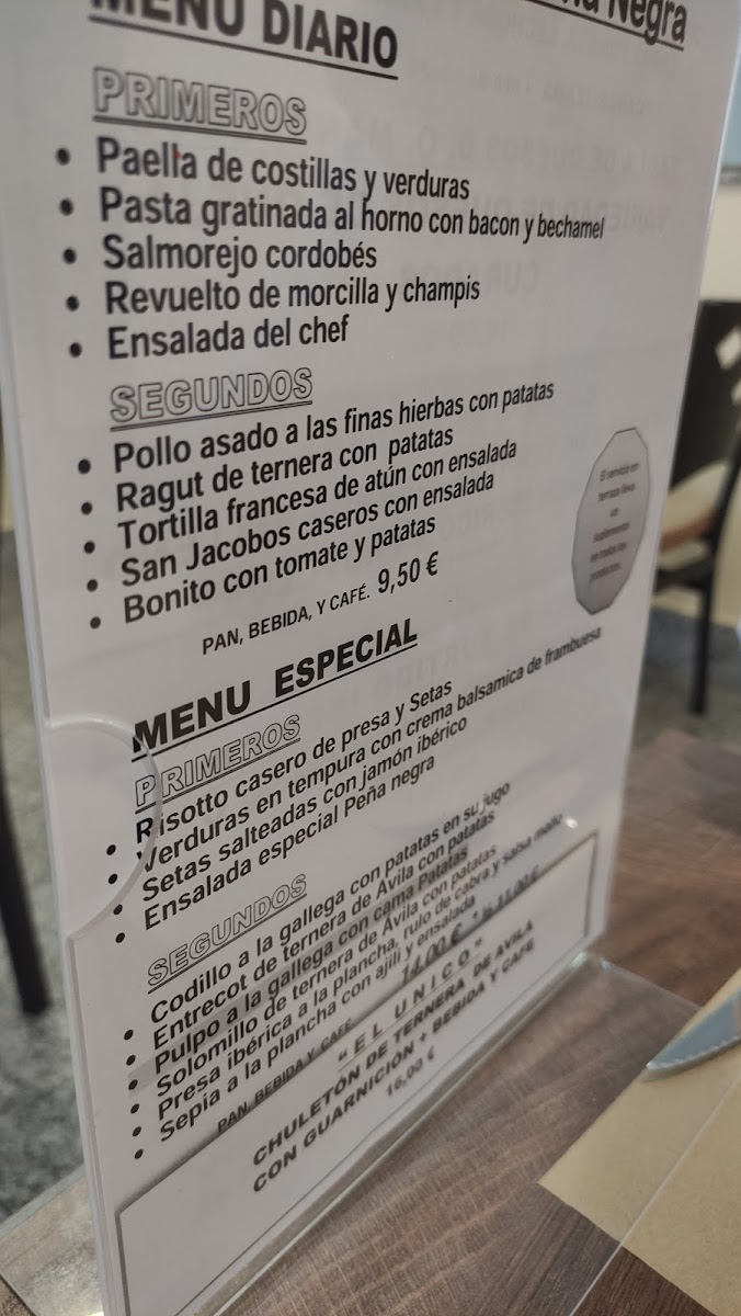 Restaurante Peña Negra Photo Menu 6