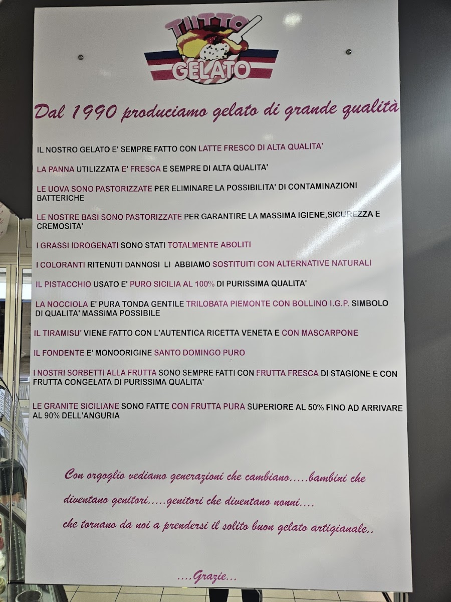 Gelateria Jesolo Tutto Gelato Photo Menu 1