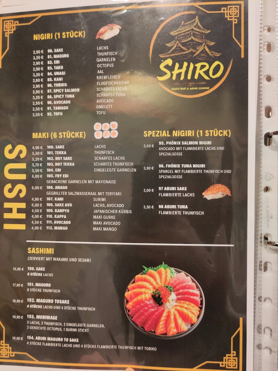 Shiro Restaurant Photo Menu 1