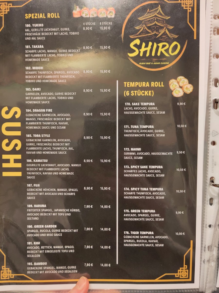 Shiro Restaurant Photo Menu 2