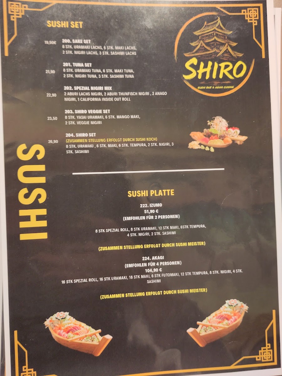 Shiro Restaurant Photo Menu 3