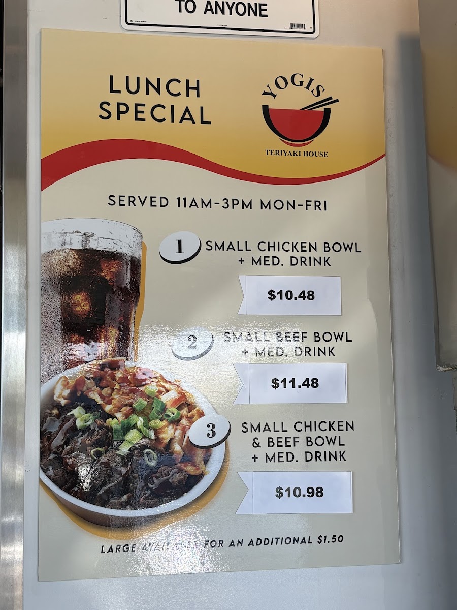 Yogi’s Teriyaki House Photo Menu 3
