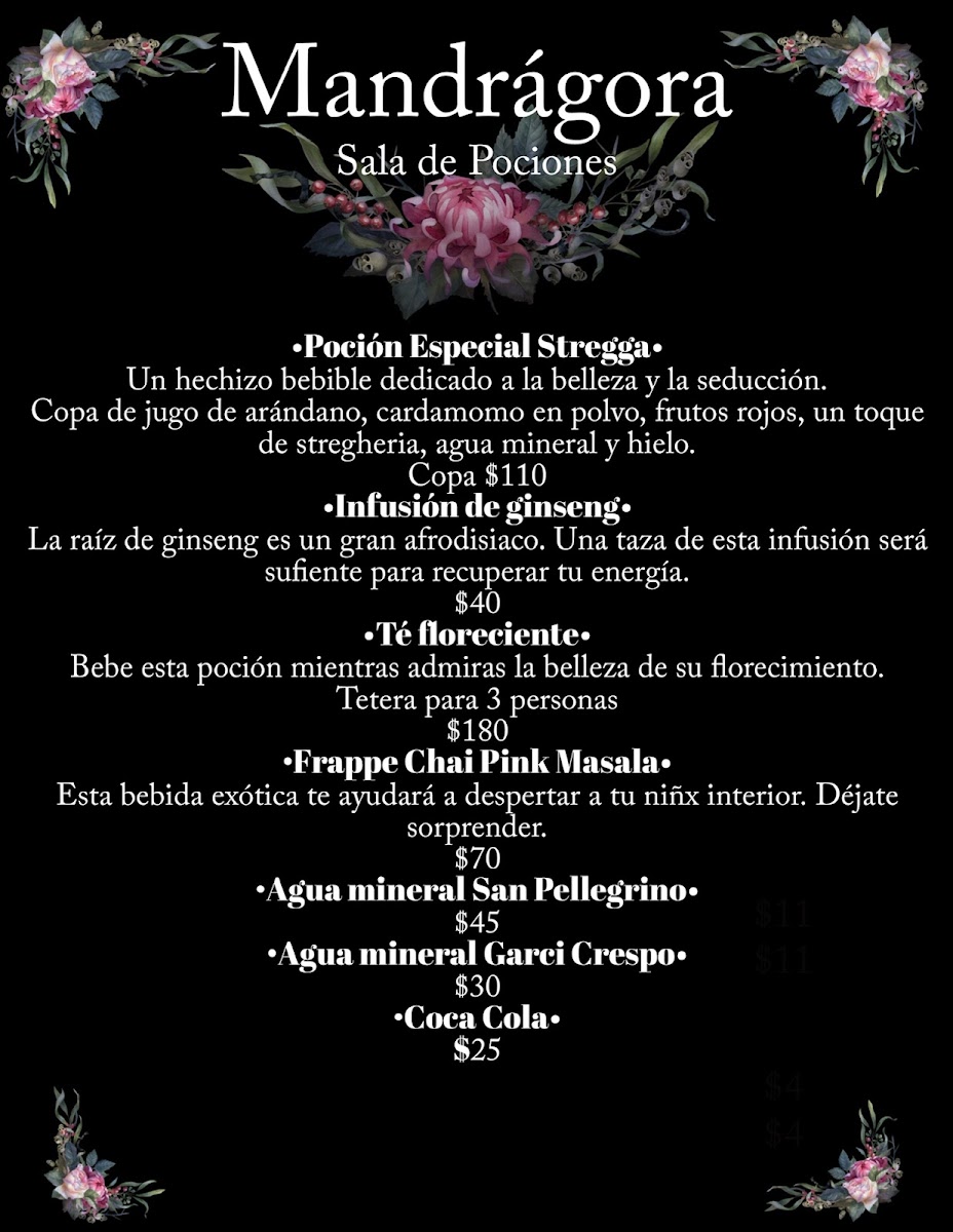 Mandrágora Sala de Pociones Photo Menu 3