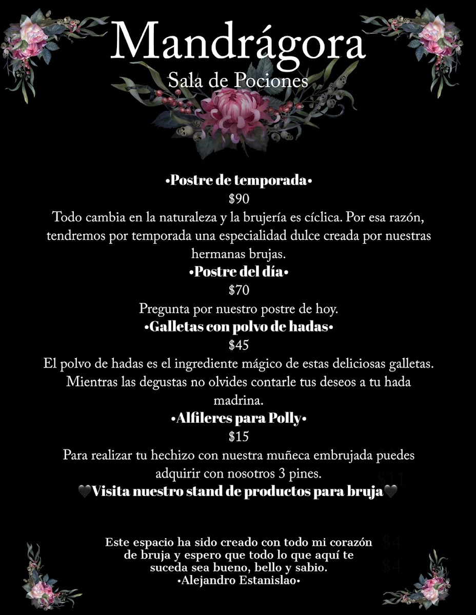 Mandrágora Sala de Pociones Photo Menu 5