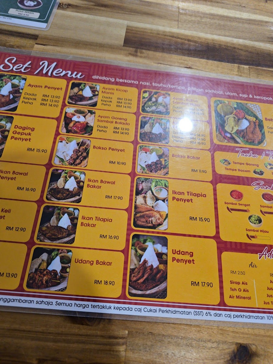 Ayam Penyet Sambal Ulek Photo Menu 9