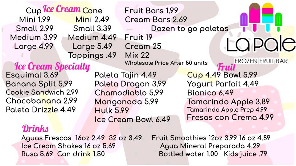 La Pale Frozen Fruit Bar International Blvd Photo Menu 4