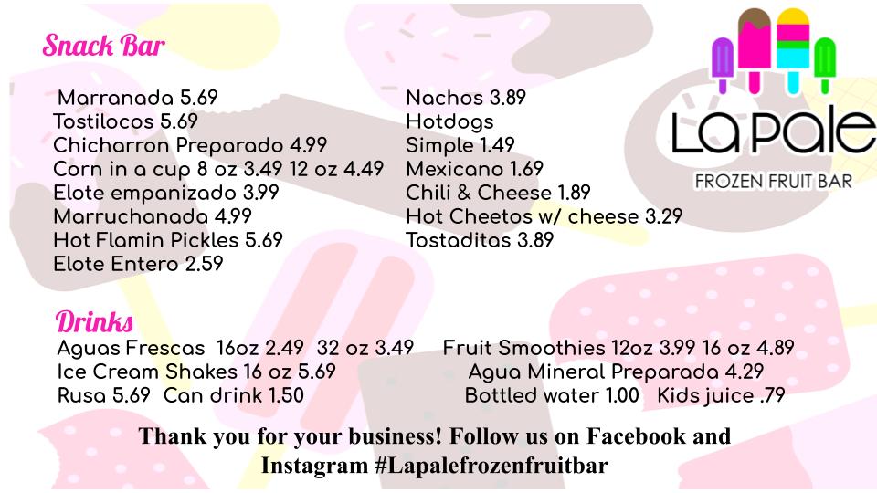 La Pale Frozen Fruit Bar International Blvd Photo Menu 7