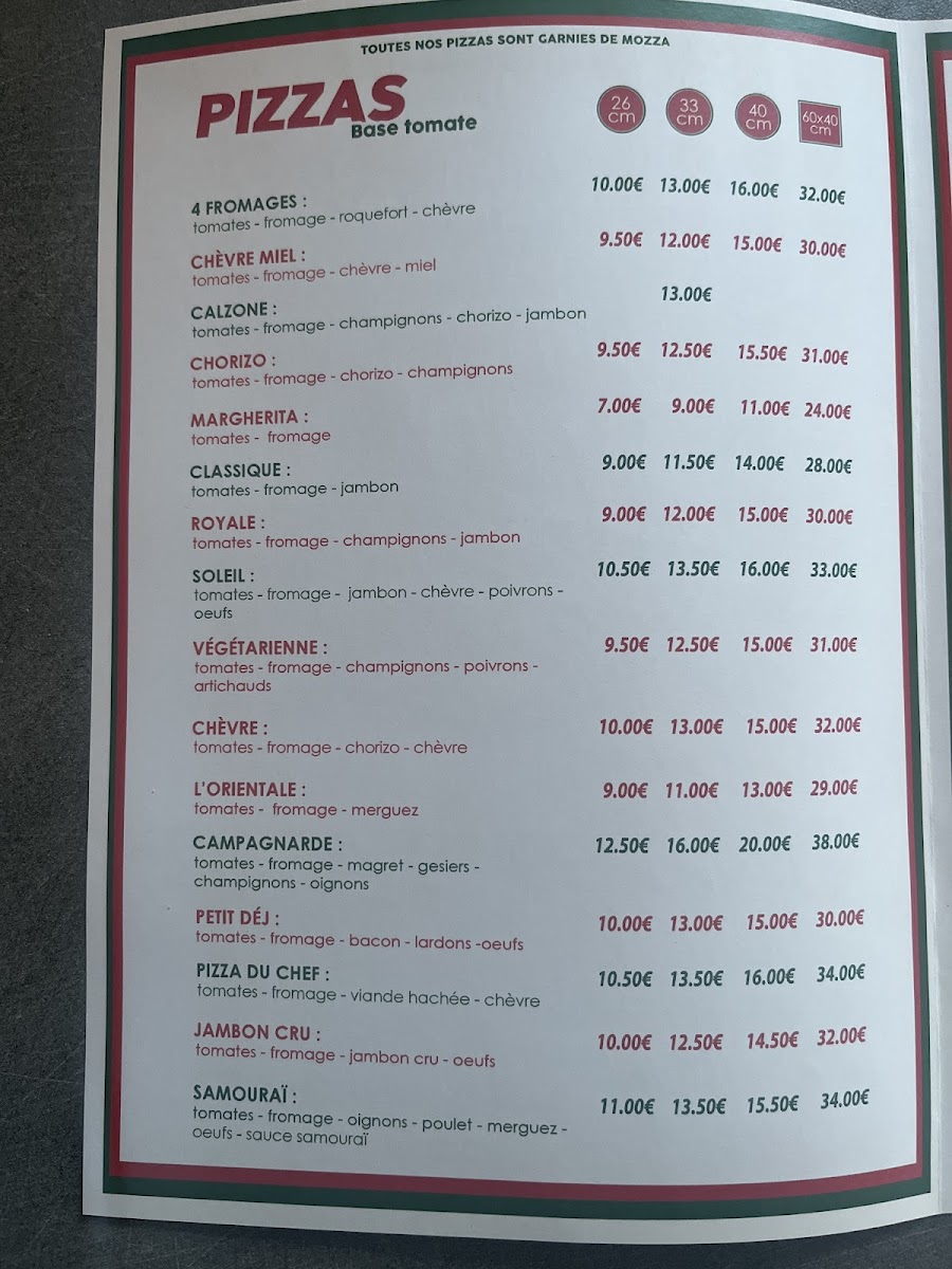 PIZZA LAPLUME Photo Menu 2