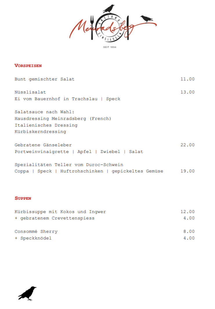Gasthaus Meinradsberg Photo Menu 5