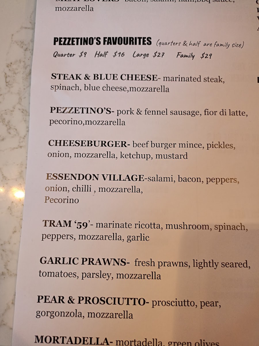 Pezzetinos Pizza & Bar Photo Menu 3