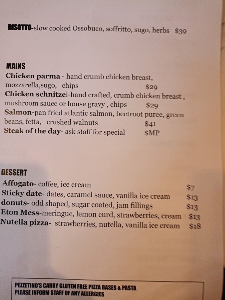 Pezzetinos Pizza & Bar Photo Menu 4
