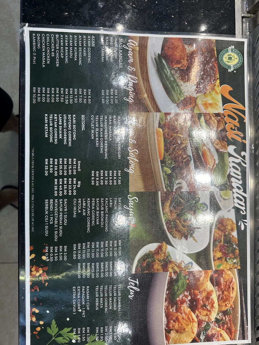 Original Penang Kayu Nasi Kandar KepongGi Square Photo Menu 2