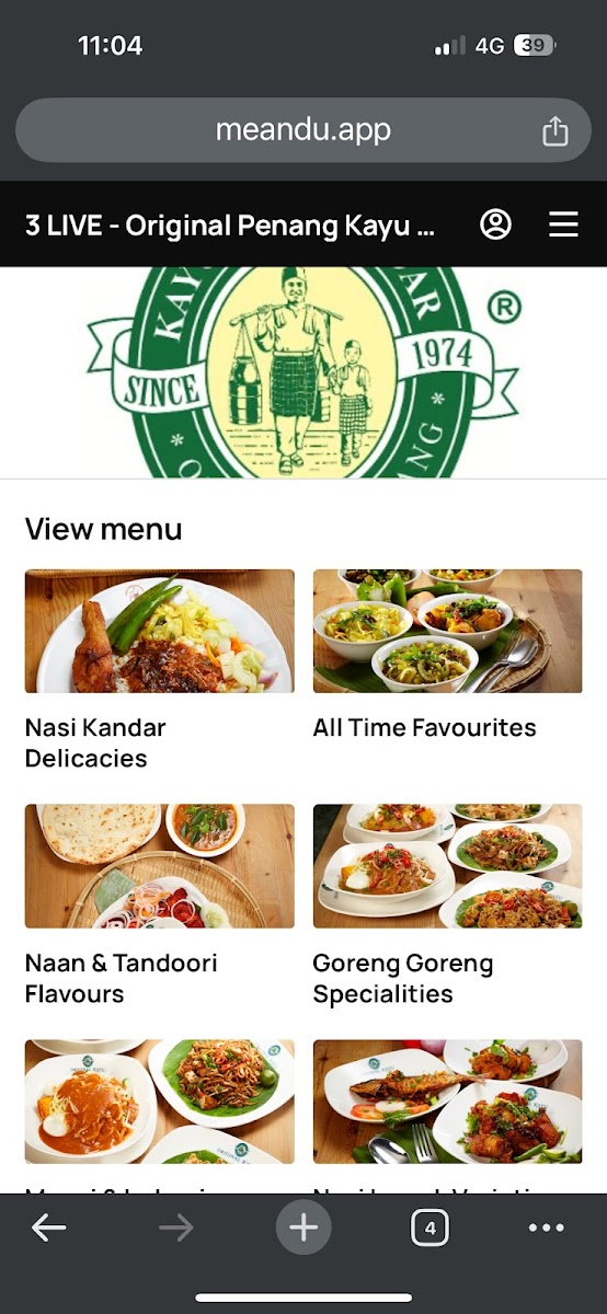 Original Penang Kayu Nasi Kandar KepongGi Square Photo Menu 4