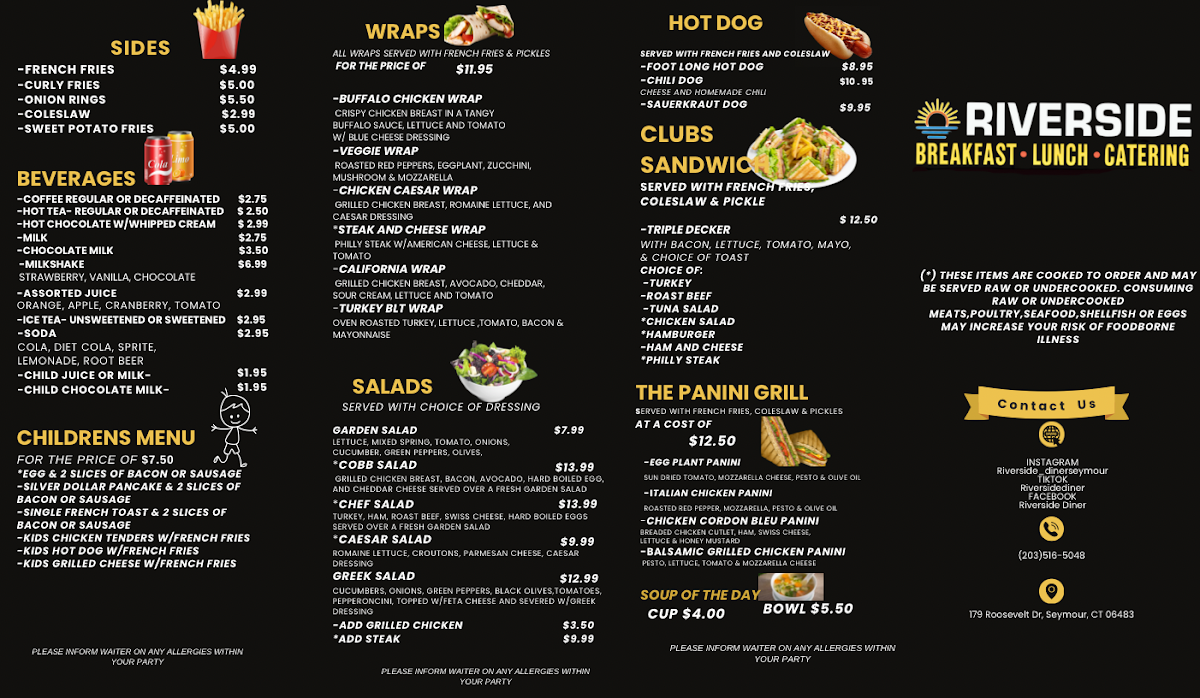 Riverside Breakfast and Lunch Photo Menu 2